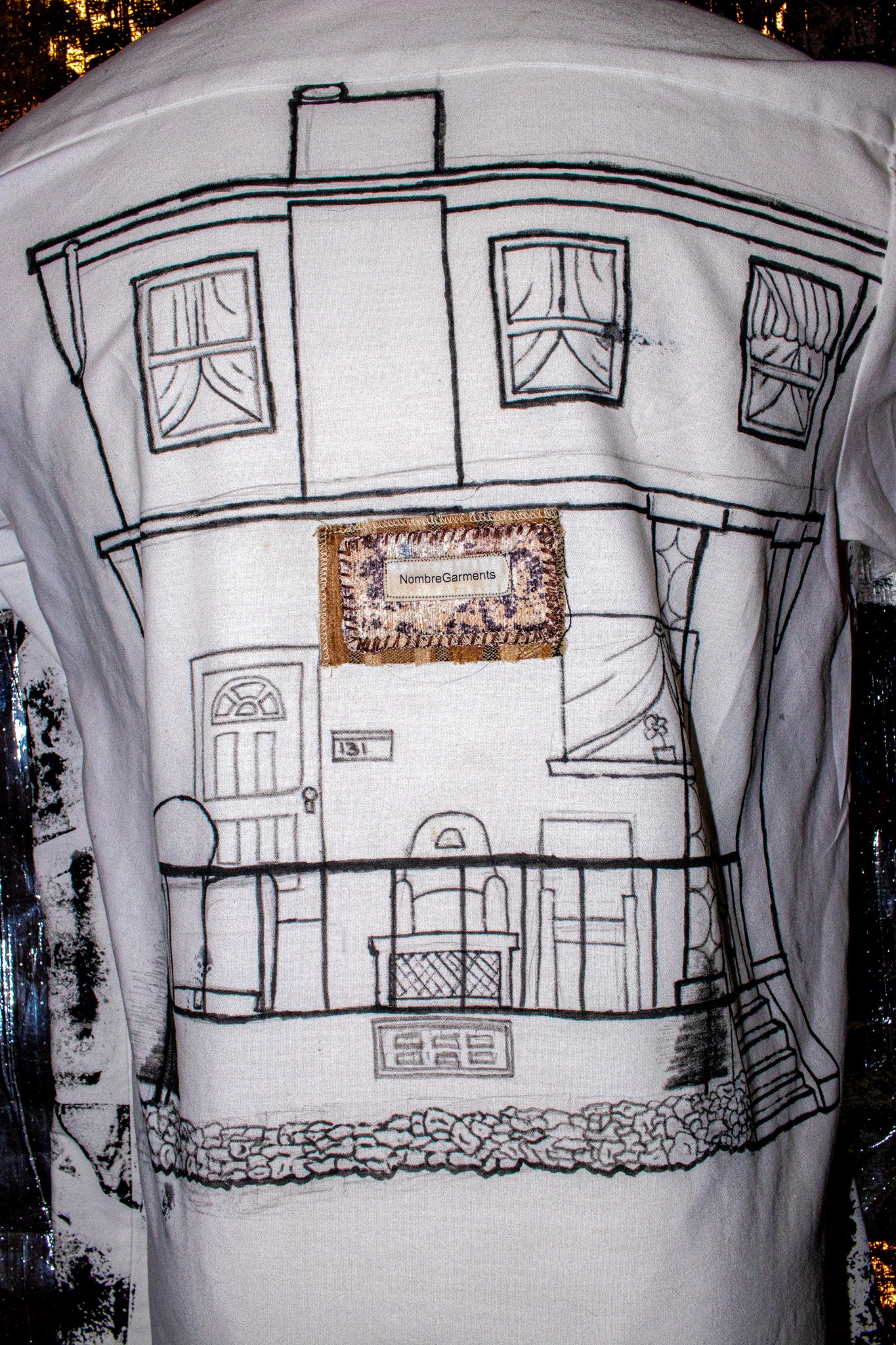 HomeBody Short Sleeved Button Up /HAND DRAWN 1/1\