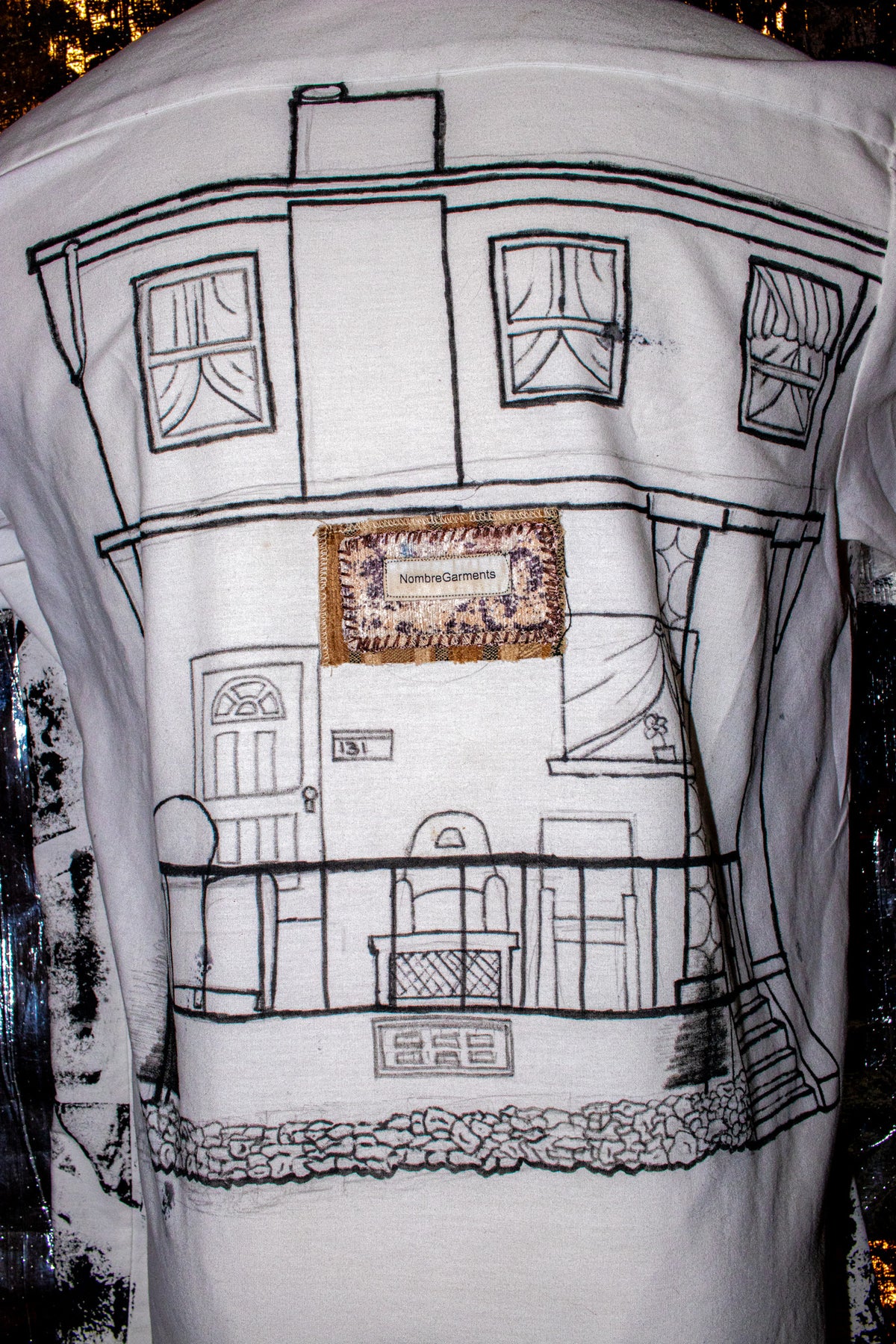 HomeBody Short Sleeved Button Up /HAND DRAWN 1/1\